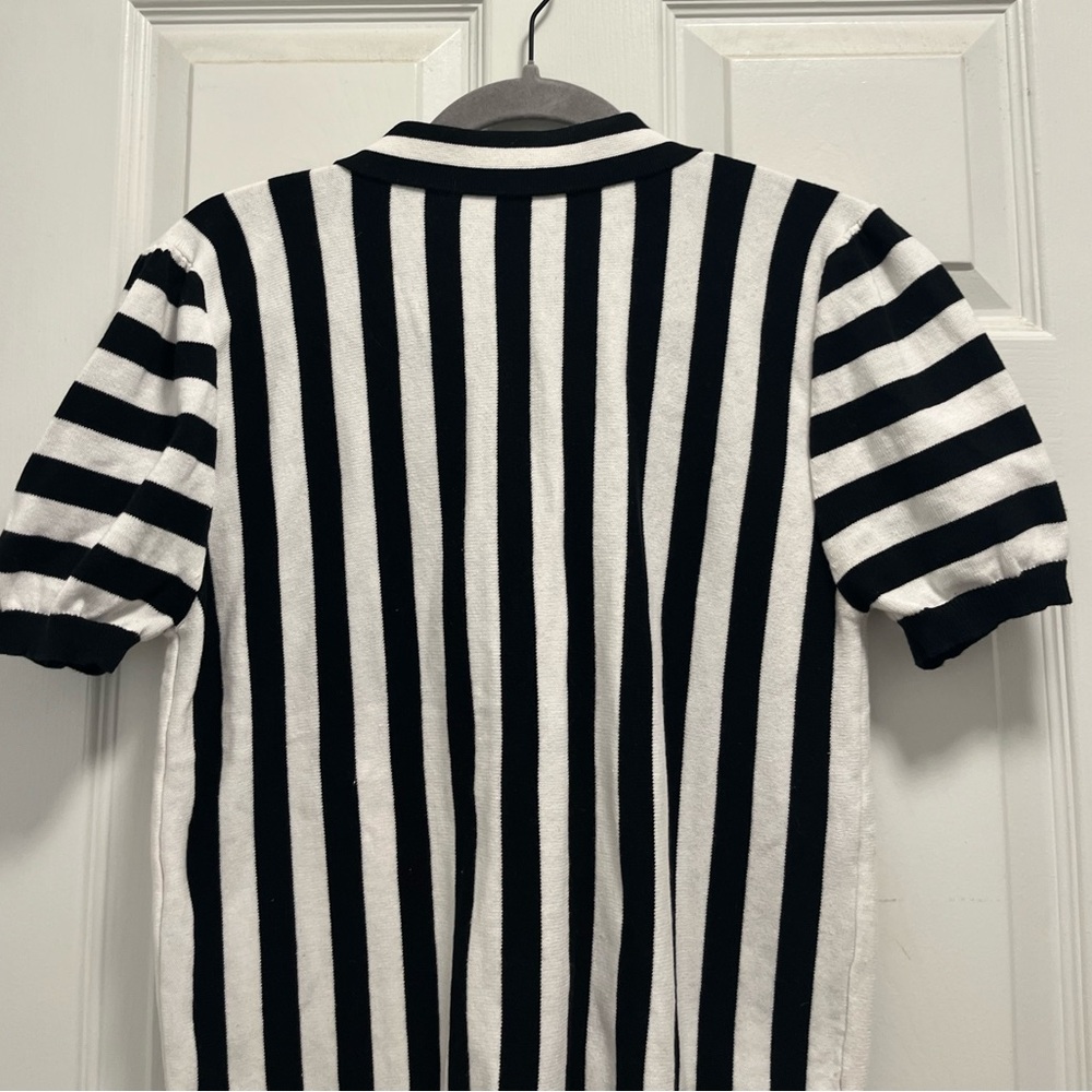 Collectif Lailie Striped 60's Cardigan Black White Buttons - 2X - EUC - Picture 9 of 12